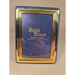 Solid Brass Rectangle Frame Hand Polished Lacquer Coated 3.5x5 102430